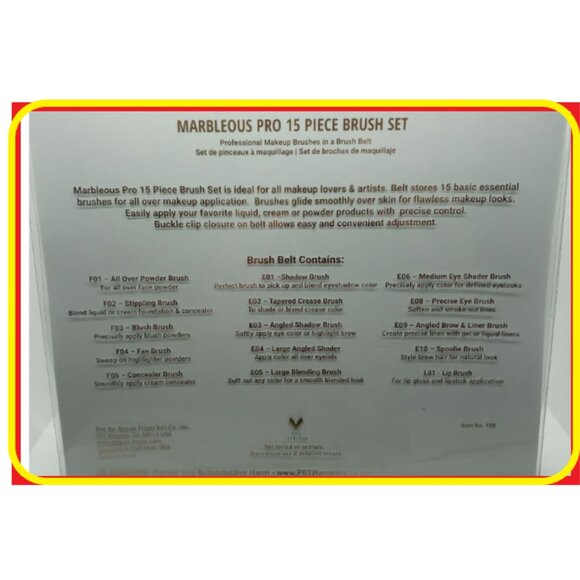 Beauty treats Pro 15 Piece Brush Set + Brush Belt Case Gold Set🆕FAST🏃🏻💨⚡🚚 - Picture 6 of 16